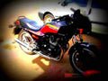Kawasaki GPZ 500 S (reduced effect) 1991 4 motorbike A4 Photo Print