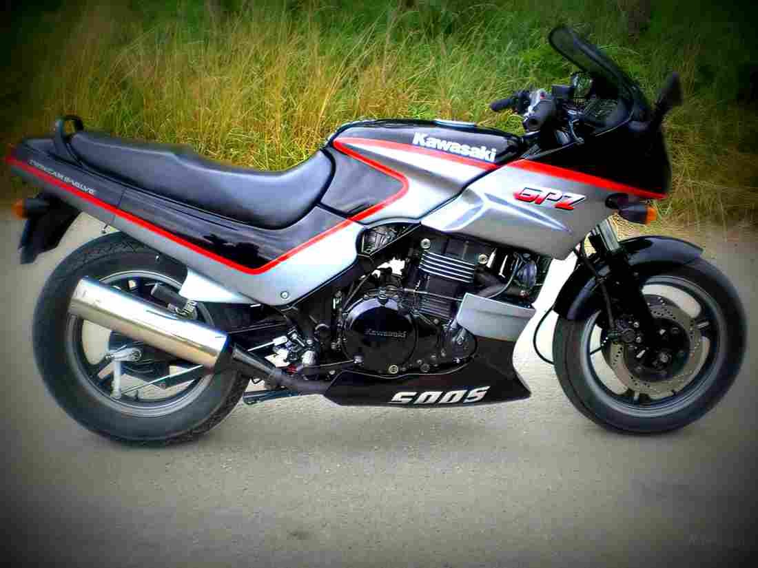 Kawasaki GPZ 500 S (reduced effect) 1991 6 motorbike A4 Photo Print