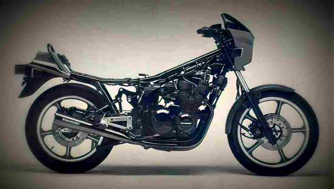 Kawasaki GPZ 550 1983 4 motorbike A4 Photo Print