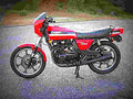 Kawasaki GPZ 550 (reduced effect) 1986 1 motorbike A4 Photo Print