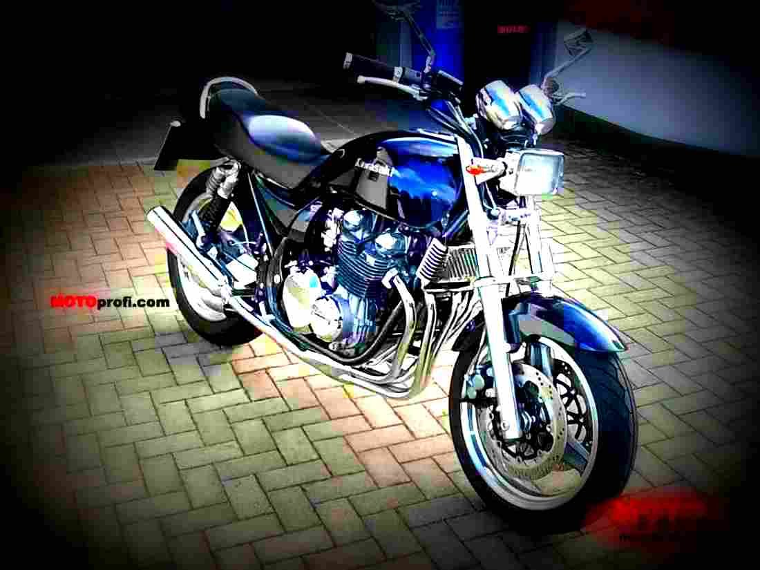 Kawasaki GPZ 550 (reduced effect) 1986 4 motorbike A4 Photo Print