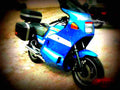 Kawasaki GPZ 550 (reduced effect) 1986 6 motorbike A4 Photo Print