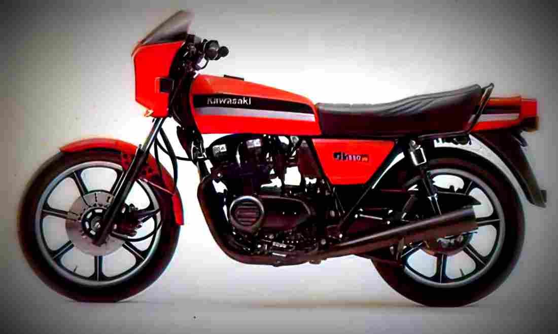 Kawasaki GPZ 550 (reduced effect) 1990 2 motorbike A4 Photo Print