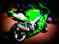 Kawasaki GPZ 600 R (reduced effect) 1987 3 motorbike A4 Photo Print