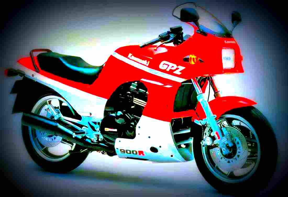 Kawasaki GPZ 600 R (reduced effect) 1988 3 motorbike A4 Photo Print