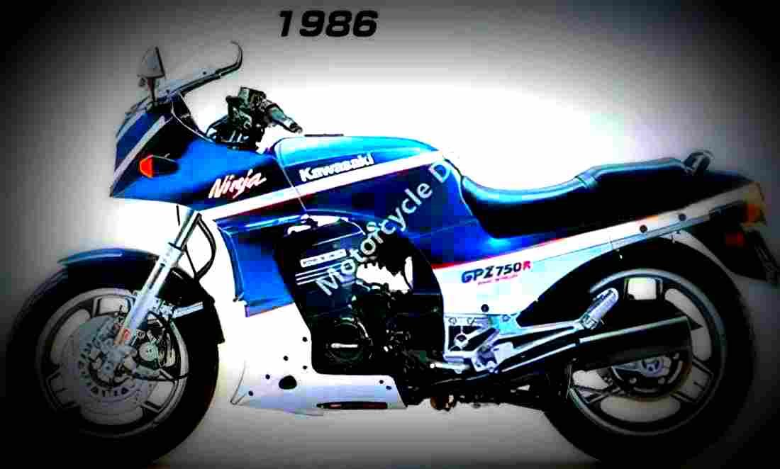 Kawasaki GPZ 750 R 1985 4 motorbike A4 Photo Print