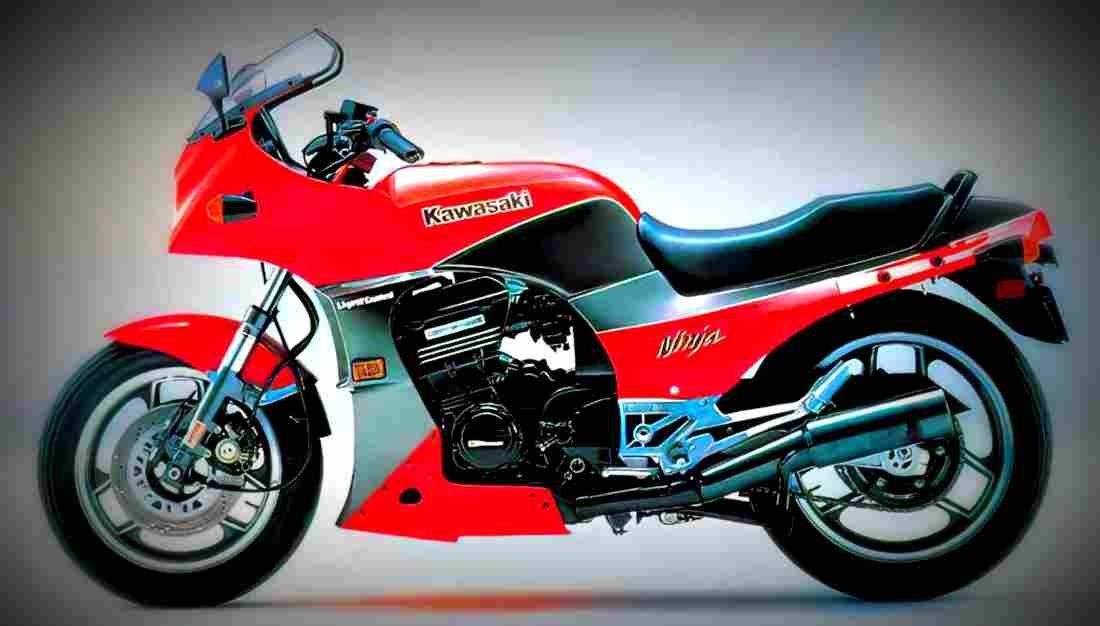 Kawasaki GPZ 900 R 1986 3 motorbike A4 Photo Print