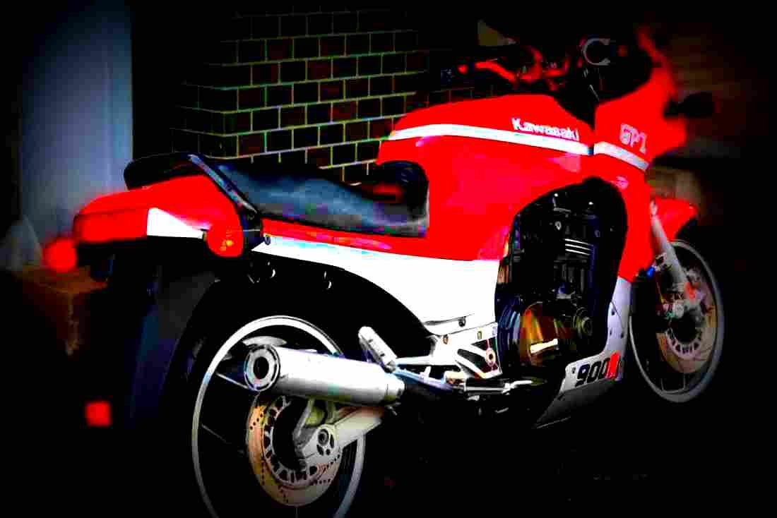 Kawasaki GPZ 900 R 1988 5 motorbike A4 Photo Print