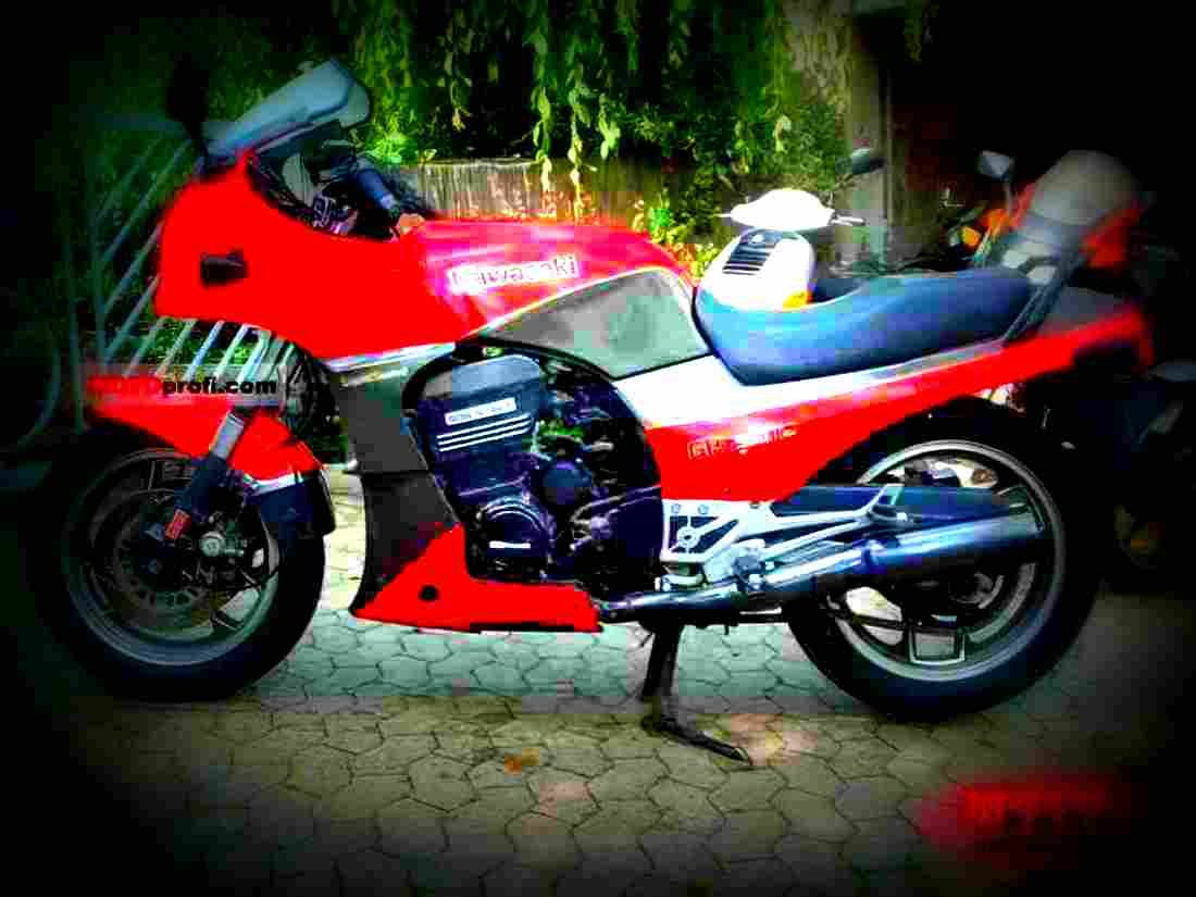 Kawasaki GPZ 900 R (reduced effect) 1988 6 motorbike A4 Photo Print