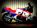 Kawasaki GPZ 900 R (reduced effect) 1990 3 motorbike A4 Photo Print
