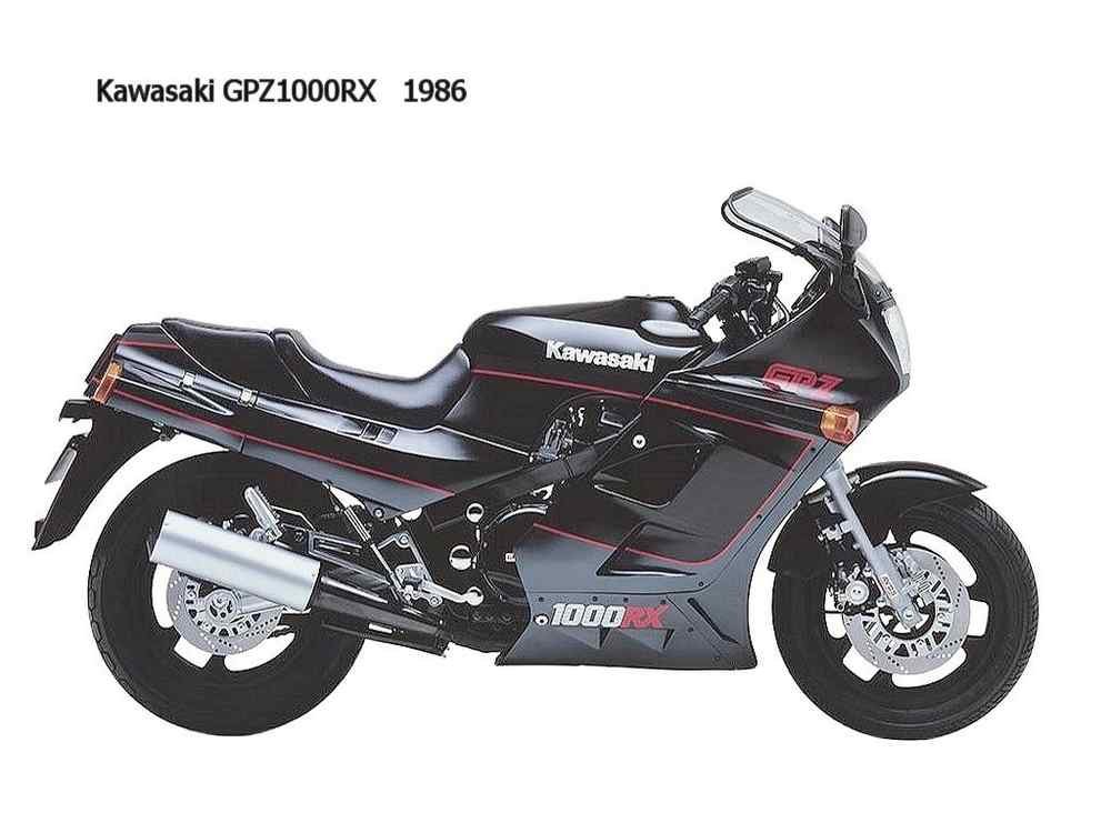 Kawasaki GPZ1000RX 1986 motorbike A4 Photo Print