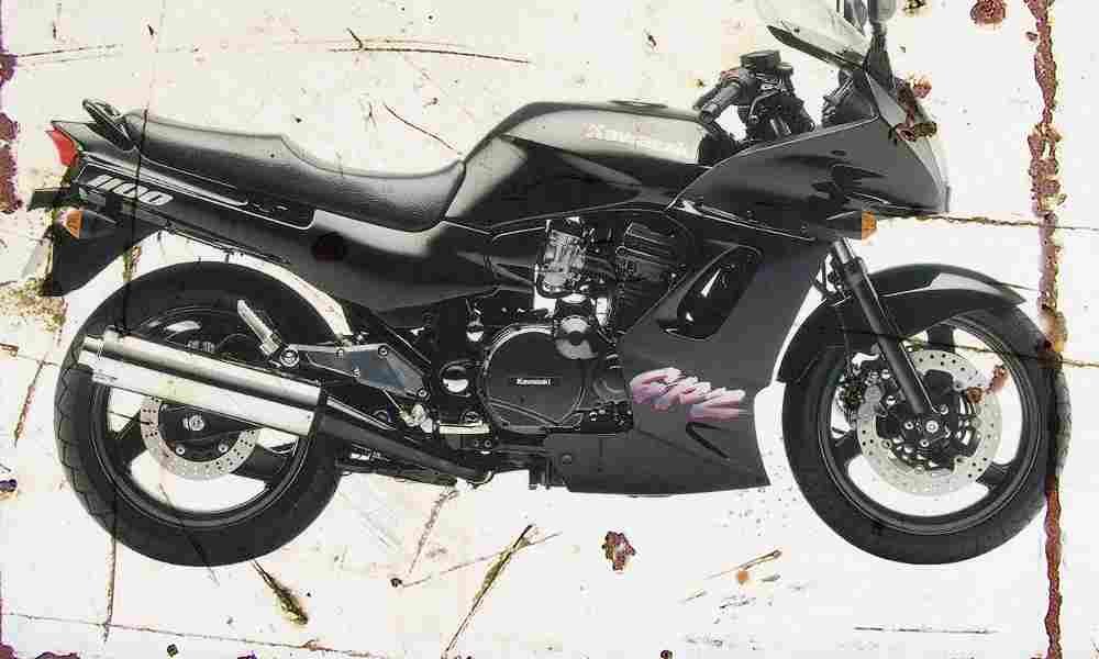 Kawasaki GPZ1100 1995 Aged Vintage A4 Photo Print