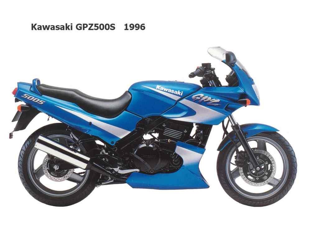 Kawasaki GPZ500S 1996 motorbike A4 Photo Print
