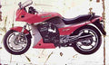 Kawasaki GPZ900R 1984 Aged Vintage A4 Photo Print