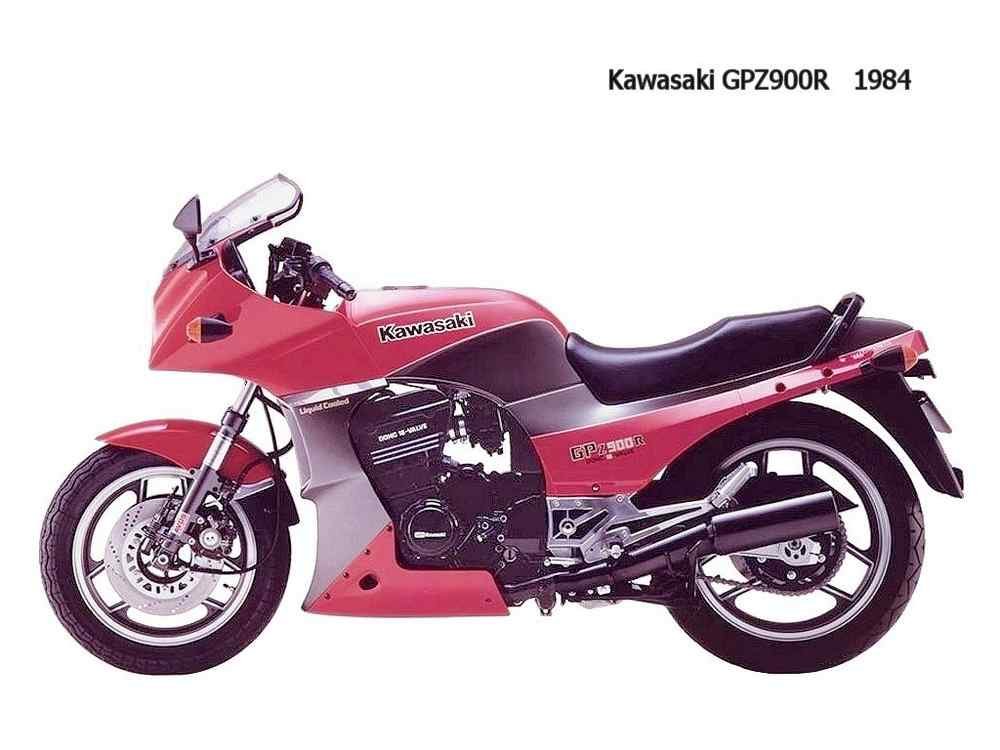 Kawasaki GPZ900R 1984 motorbike A4 Photo Print