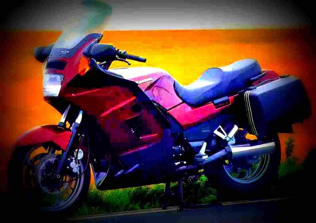 Kawasaki GTR 1000 1994 3 motorbike A4 Photo Print