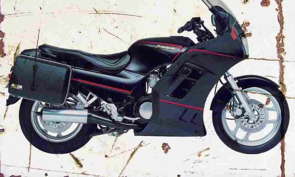 Kawasaki GTR1000 1991 Aged Vintage A4 Photo Print