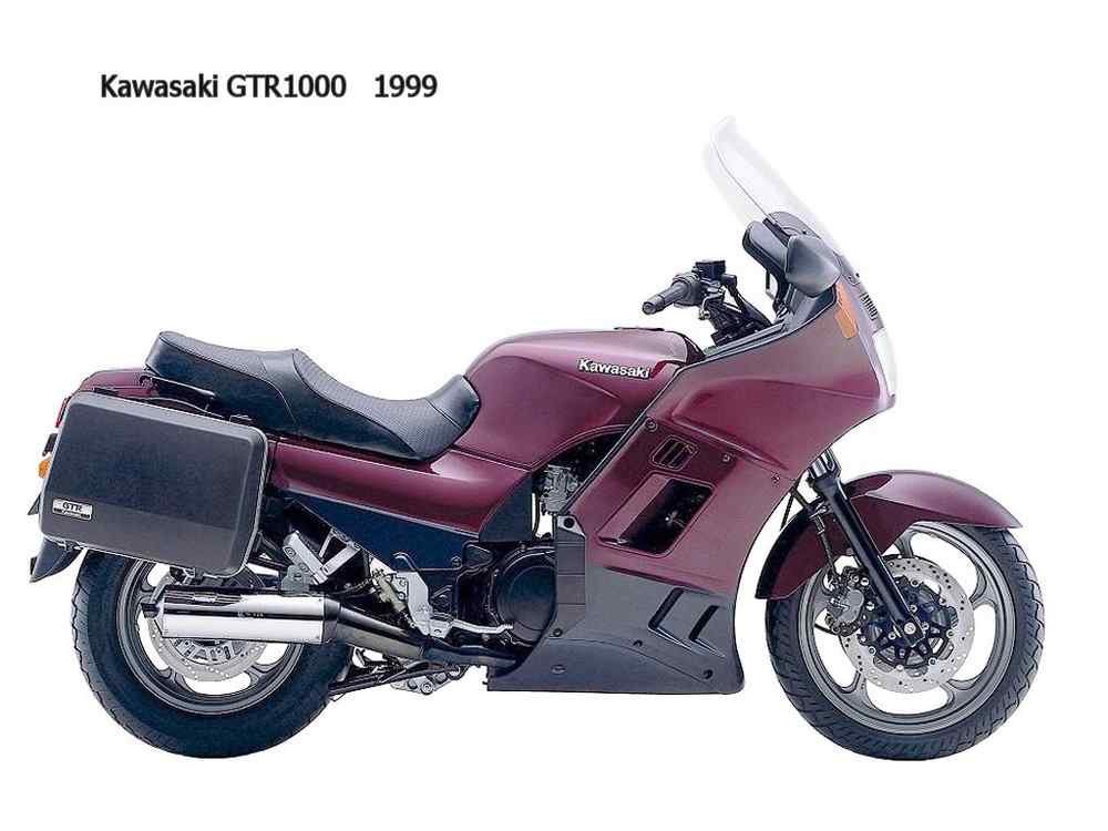 Kawasaki GTR1000 1999 motorbike A4 Photo Print