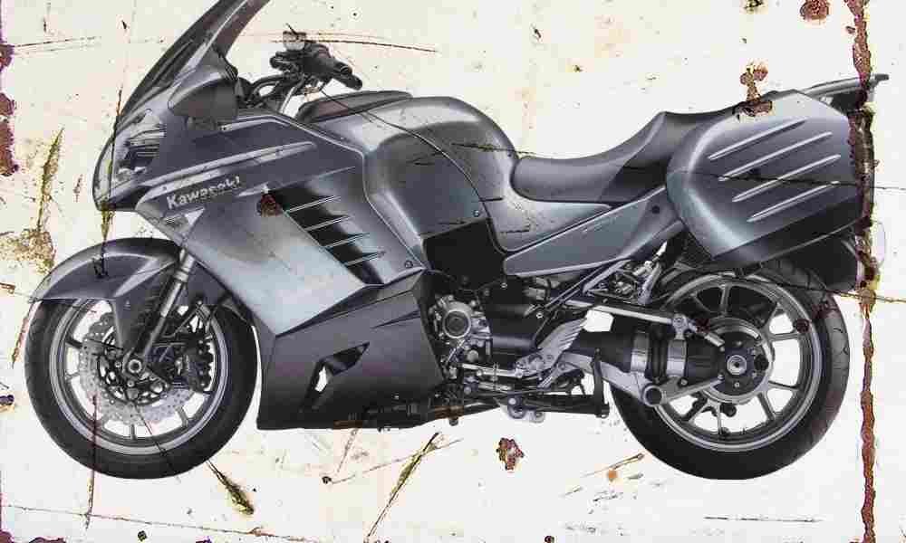 Kawasaki GTR1400 2007 Aged Vintage A4 Photo Print