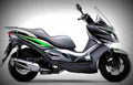 Kawasaki J125 2017 3 motorbike A4 Photo Print