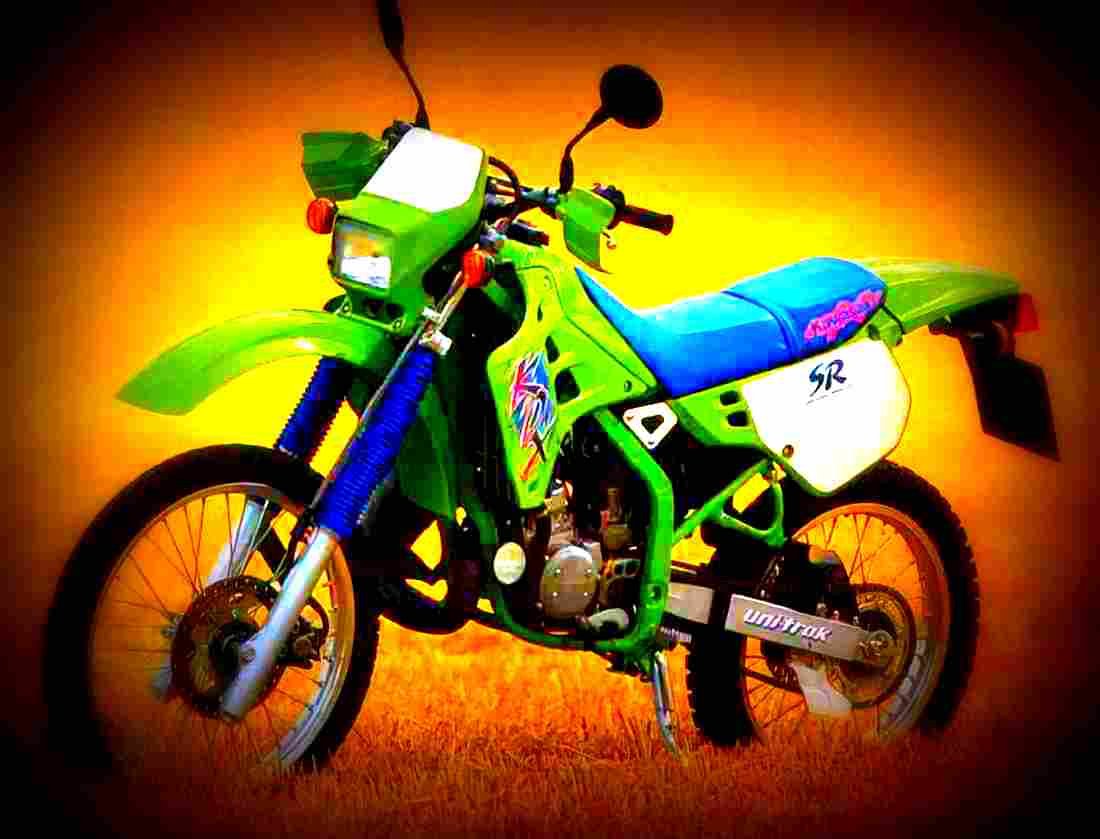 Kawasaki KDX 125 125cc 1 motorbike A4 Photo Print