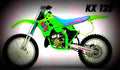 Kawasaki KDX 125 125cc 2 motorbike A4 Photo Print