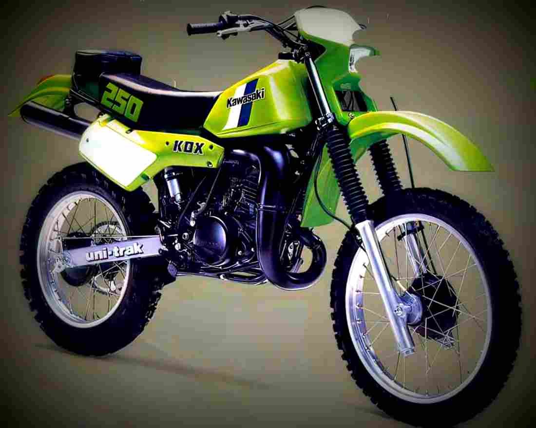 Kawasaki KDX 175 1983 3 motorbike A4 Photo Print
