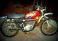 Kawasaki KE 100 1975 5 motorbike A4 Photo Print