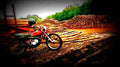 Kawasaki KE 125 1983 5 motorbike A4 Photo Print