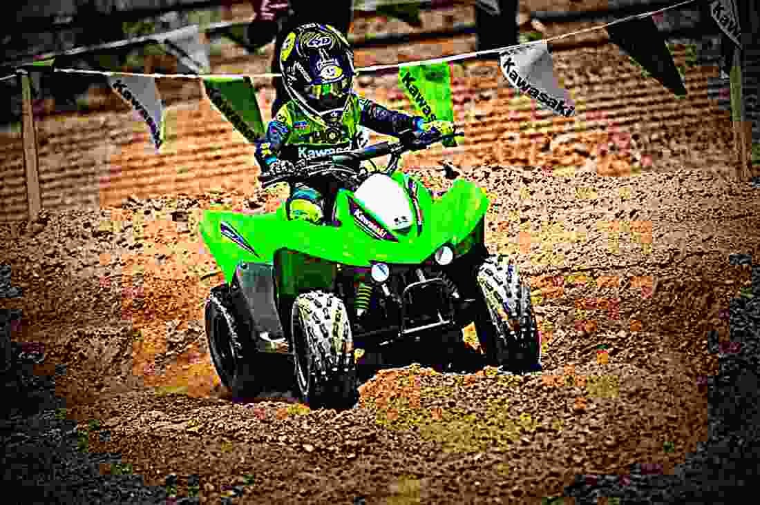 Kawasaki KFX90 2017 2 motorbike A4 Photo Print