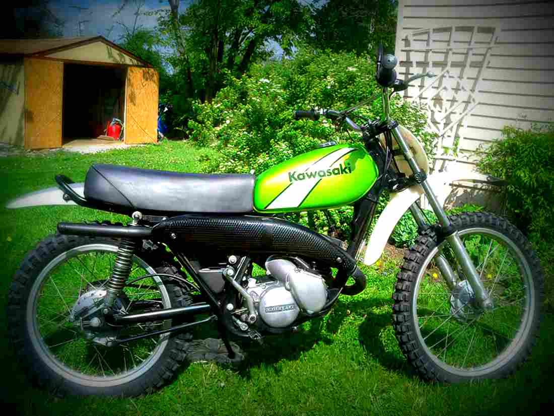 Kawasaki KH 125 1978 2 motorbike A4 Photo Print