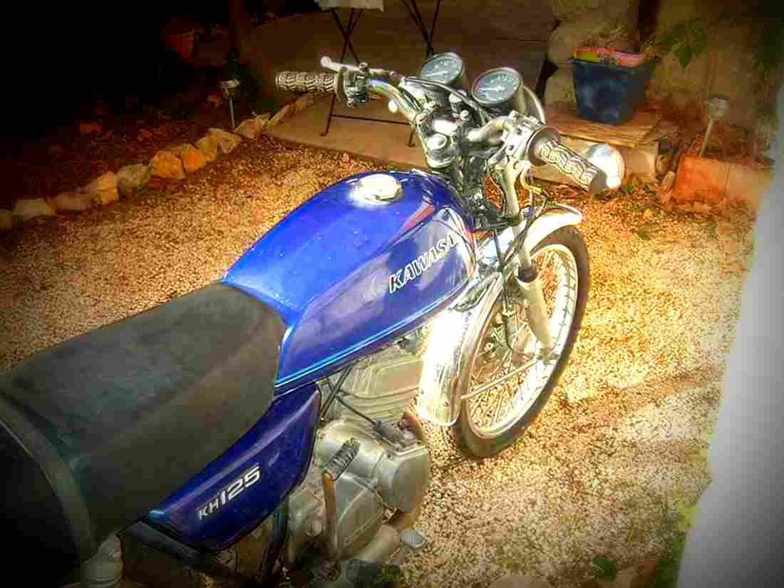 Kawasaki KH 125 1978 5 motorbike A4 Photo Print