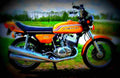 Kawasaki KH 250 1975 6 motorbike A4 Photo Print
