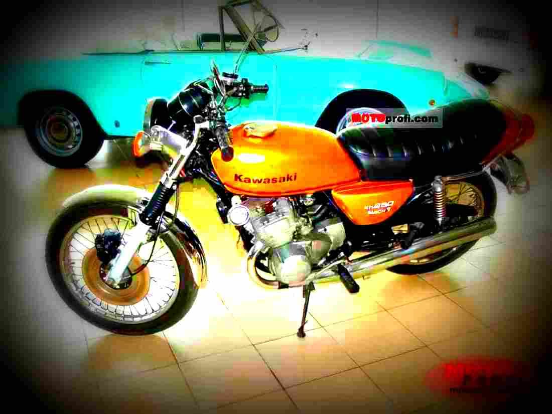 Kawasaki KH 250 1977 4 motorbike A4 Photo Print