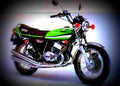 Kawasaki KH 400 1977 1 motorbike A4 Photo Print