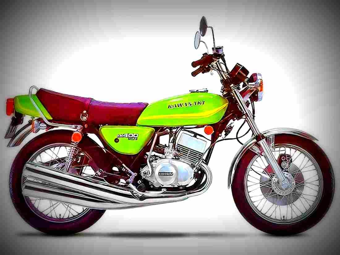 Kawasaki KH 400 1978 1 motorbike A4 Photo Print