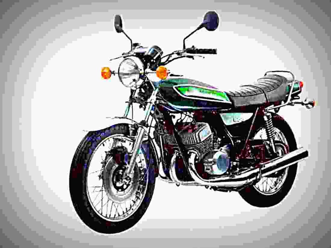 Kawasaki KH 500 1975 5 motorbike A4 Photo Print