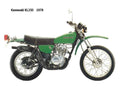 Kawasaki KL250 1978 motorbike A4 Photo Print