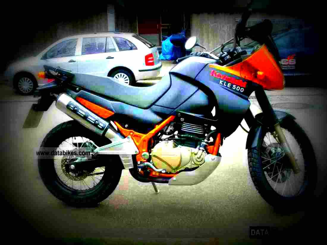 Kawasaki KLE 500 1997 4 motorbike A4 Photo Print
