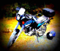 Kawasaki KLE 500 (reduced effect) 1992 5 motorbike A4 Photo Print