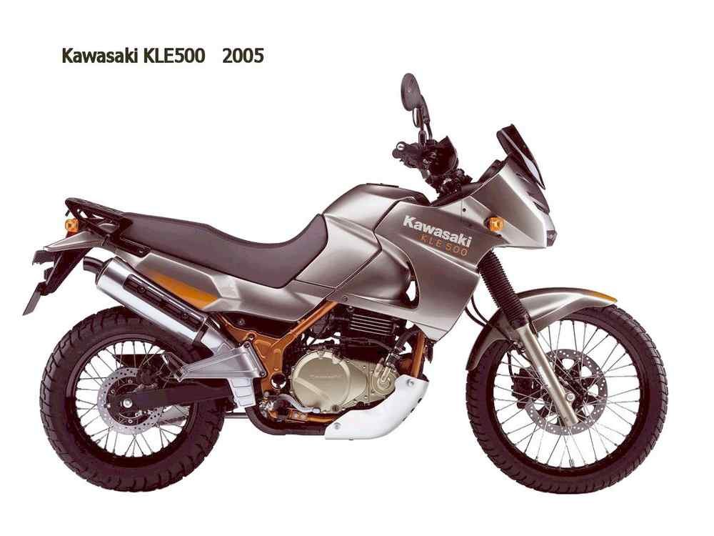Kawasaki KLE500 2005 motorbike A4 Photo Print