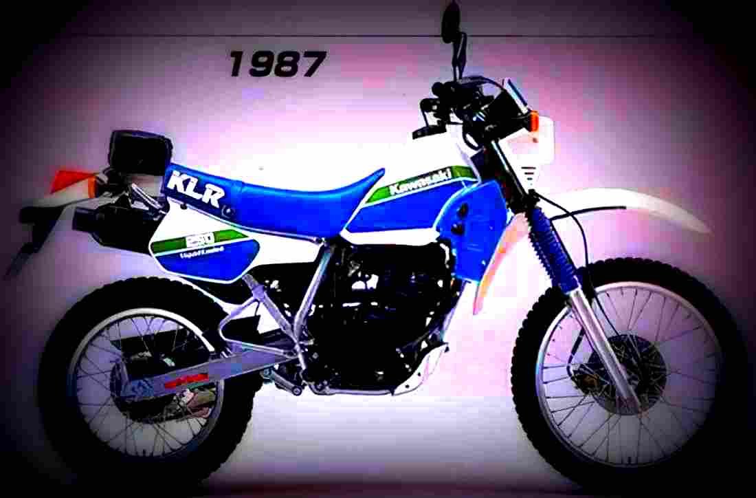 Kawasaki KLR 250 1986 2 motorbike A4 Photo Print