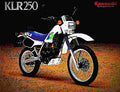 Kawasaki KLR 250 1988 2 motorbike A4 Photo Print