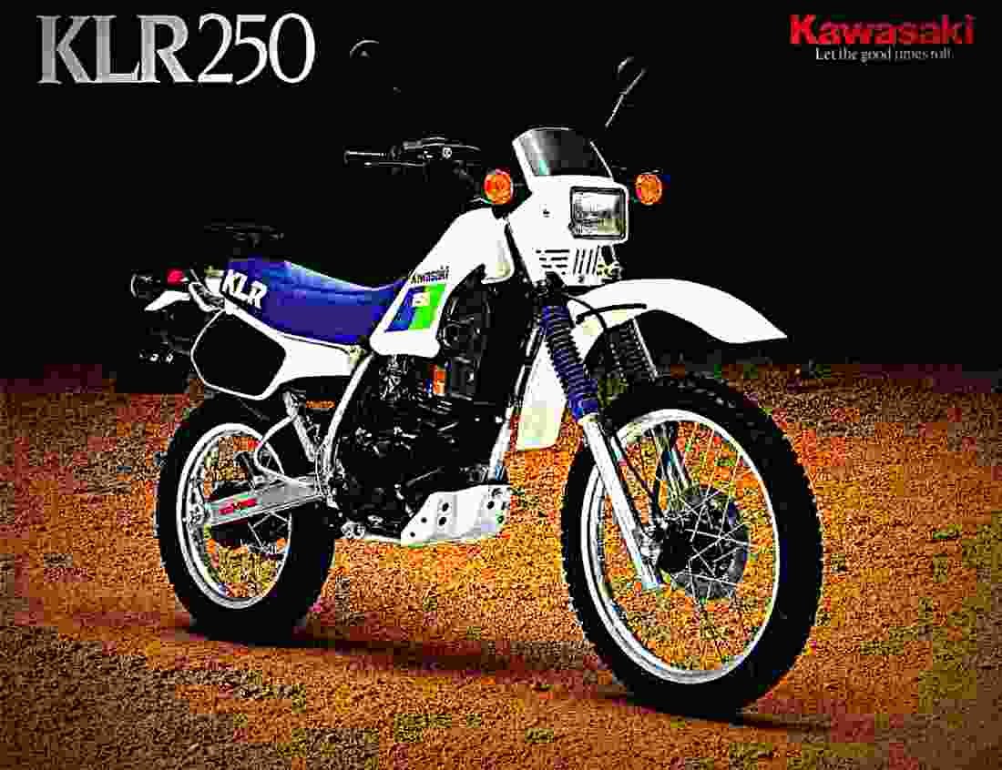 Kawasaki KLR 250 1988 2 motorbike A4 Photo Print
