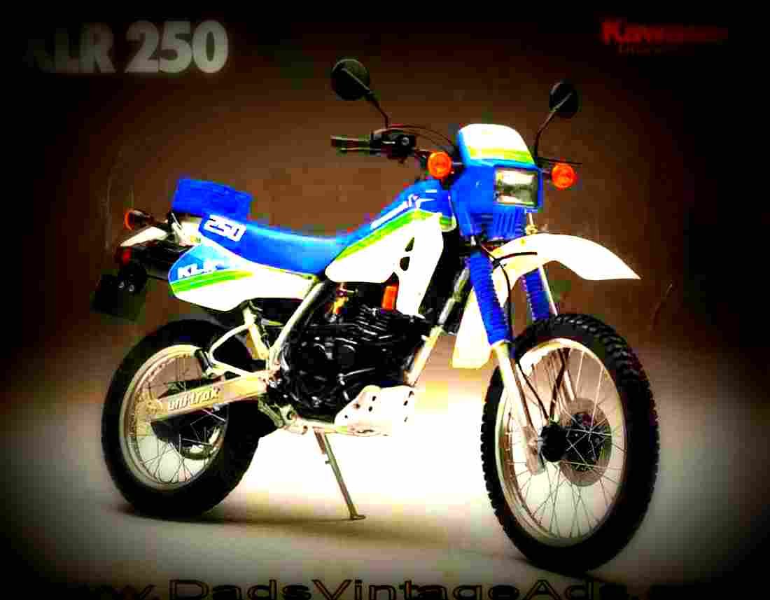 Kawasaki KLR 250 1989 5 motorbike A4 Photo Print