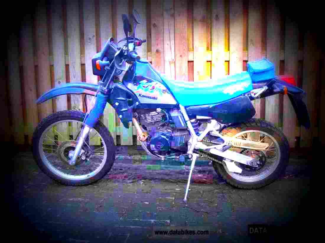 Kawasaki KLR 250 1990 3 motorbike A4 Photo Print