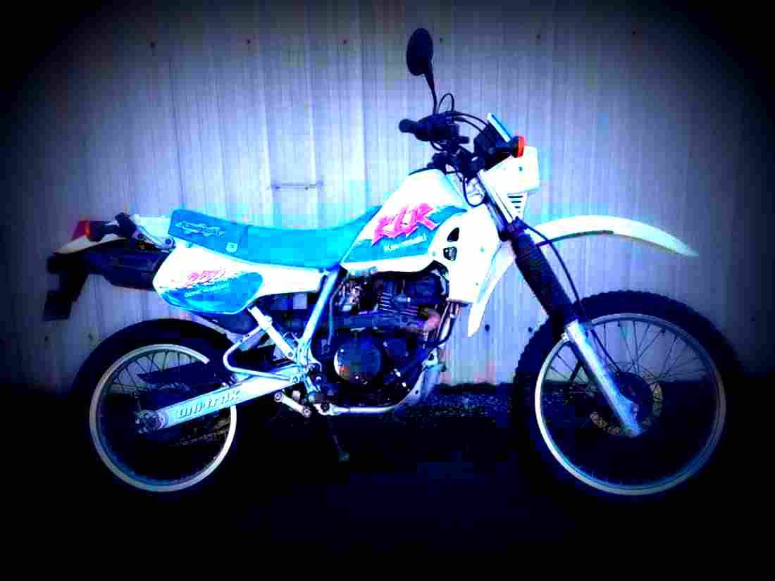 Kawasaki KLR 250 1991 3 motorbike A4 Photo Print
