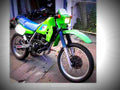 Kawasaki KLR 250 (reduced effect) 1986 6 motorbike A4 Photo Print