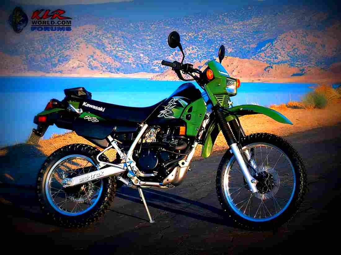 Kawasaki KLR 250 (reduced effect) 1989 6 motorbike A4 Photo Print