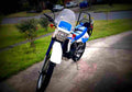 Kawasaki KLR 250 (reduced effect) 1991 5 motorbike A4 Photo Print